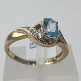 LADIES 9CT DIAMOND RING 2.2GMS Ring Size O / 7.5 US
